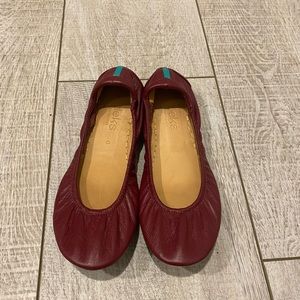 TIEKS Flats burgundy Leather